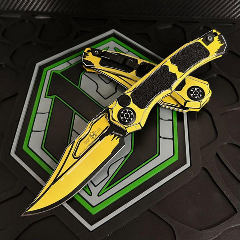 Heretic Knives Wraith V4 Automatic Knife Yellow Cel Shade
