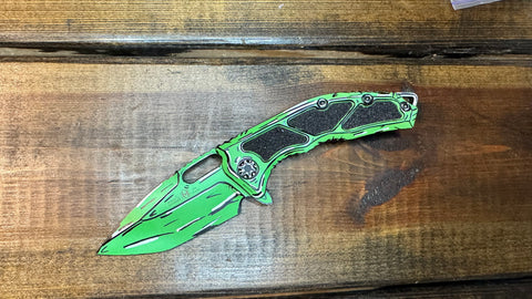 Heretic Knives Medusa  Toxic Green Handles w/ MagnaCut H009-CS-TX