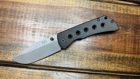 McNees Mac2 Blk Speedhole Drop Point w Black Hardware Gen 2