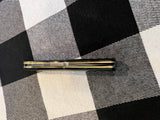 Tracy Larock Gunstock Black Paper Micarta  w/ Brass Liners and pins. W2 Blade Steel