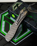 Heretic Knives Hydra V4 T/E OTF Knife Carbon Fiber/Flamed Cover (3.6" DLC 20CV)