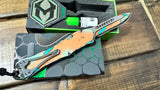 Heretic Knives Hydra V4 Recurve OTF Knife Shipwreck Cel Shade (3.6" Cel Shade)