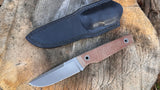 Big I Design Signal Natural Micarta w/ Leather Sheath