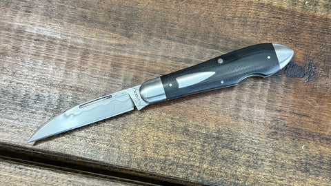 Tracy Larock EZ open tear drop with black G10 (Made in TX)