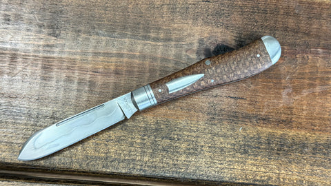 Tracy Larock Eureka Jack with coffee bag Micarta from shadetree (Made in TX)
