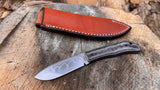 Tracy Larock Timber Jack Jr. Fixed Blade, Drop Point Blk Canvass w/ W2 Steel.