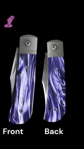 BENNY’S CLIP - KIRINITE COSMIC PURPLE HAND SATIN 1