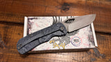 McNees Knives Little Dixon Atomic Blue Rock Milled Ti w/ 3.25" Magnacut