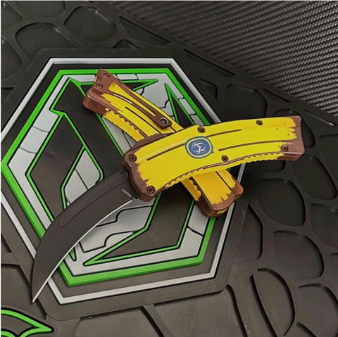 Heretic Knives ROC D/A OTF Automatic Knife Stabnana Yellow Cel Shade