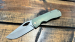 MCNEES KNIVES DIXON 3.75" STONEWASH MAGNACUT BLADE AND STONEWASH GRN/BRZ w/BRZ HARDWARE