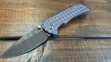 Freeman Harley Purple Frag Ti w/Alabama Damascus Blade