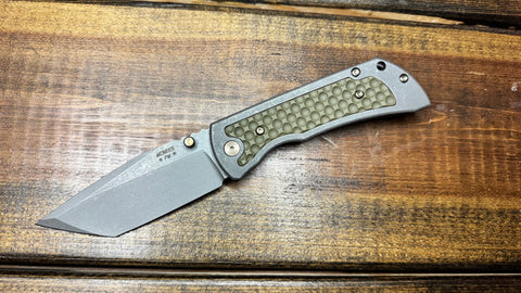 Mcness Mac 2 3.5 GRN/Brz Tanto w/Brz Hardware Green G10 Inlay