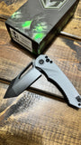 Heretic Mini Pariah Manual Tanto - Gray Polymer - Black Magnacut - H053-4A-GRY