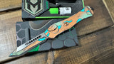 Heretic Knives Hydra V4 Recurve OTF Knife Shipwreck Cel Shade (3.6" Cel Shade)