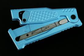 (Pre-Order Expected Early May)  Reate EXO-U Utility Blade - Blue Aluminum